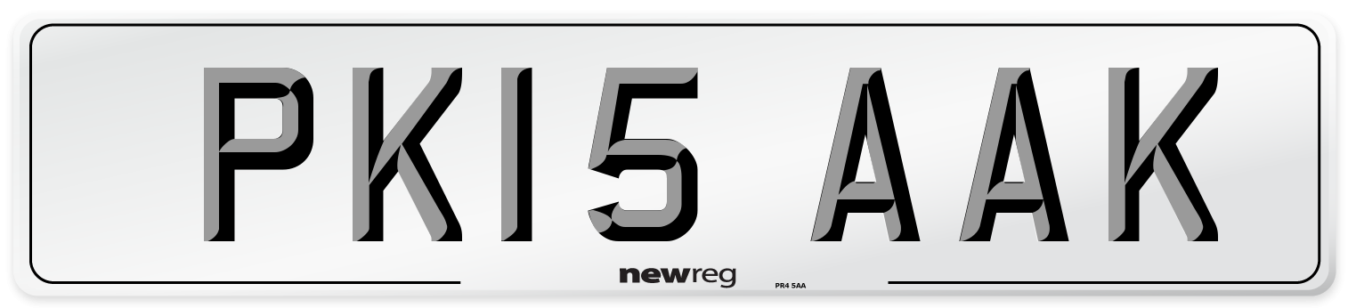 PK15 AAK Number Plate from New Reg